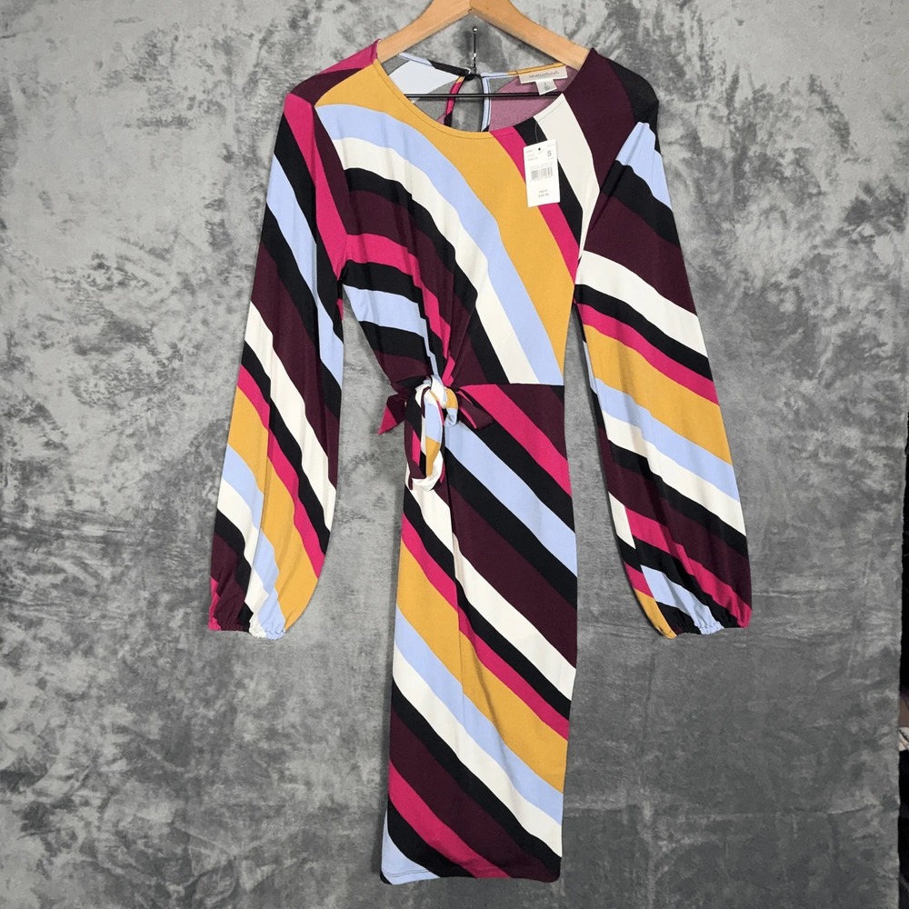 Motherhood Maternity Womens Dress Size S Multicolor Striped Long Sleeve